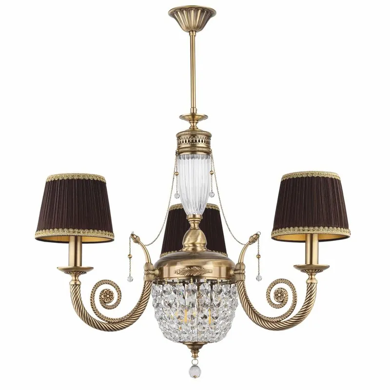 Finale Aktion Casa Padrino Luxus Barock Kronleuchter Messing mit Patina / Dunkelbraun / Gold Ø 80 cm