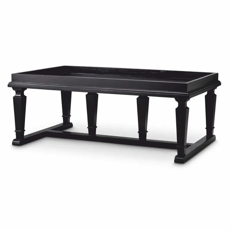 Casa Padrino Luxus Couchtisch Schwarz 130 cm - Hotel & Wohnzimmer Möbel Saisonangebot