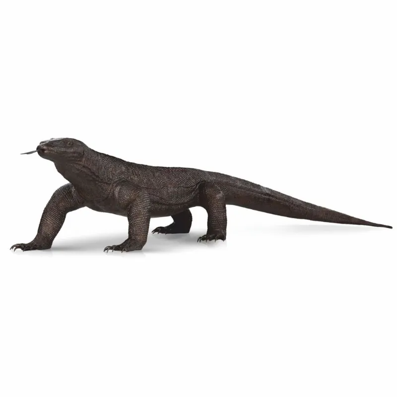 Casa Padrino XXL Garten Deko Bronze Skulptur Komodowaran 280 cm - Lebensgroße Bronze Figur Super-Preis