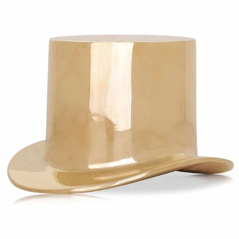 Casa Padrino Luxus Deko Bronze Zylinder Hut Gold 12 x 10 x H. 7 cm - Deko Accessoires Preisknaller