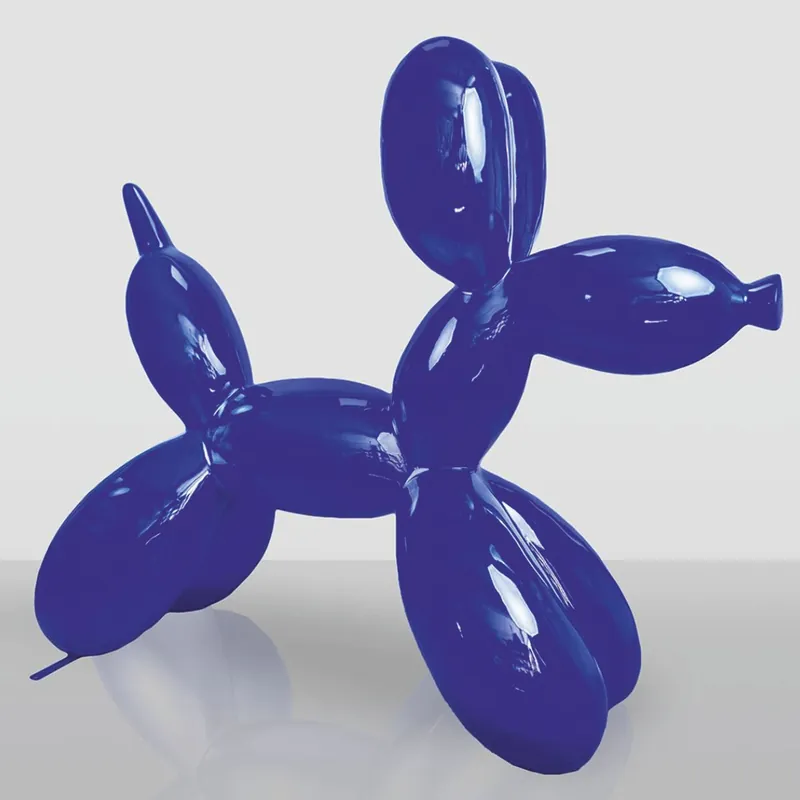 Casa Padrino XXL Deko Skulptur Ballon Hund Blau 210 cm - Riesige Garten Figur Heißes Angebot
