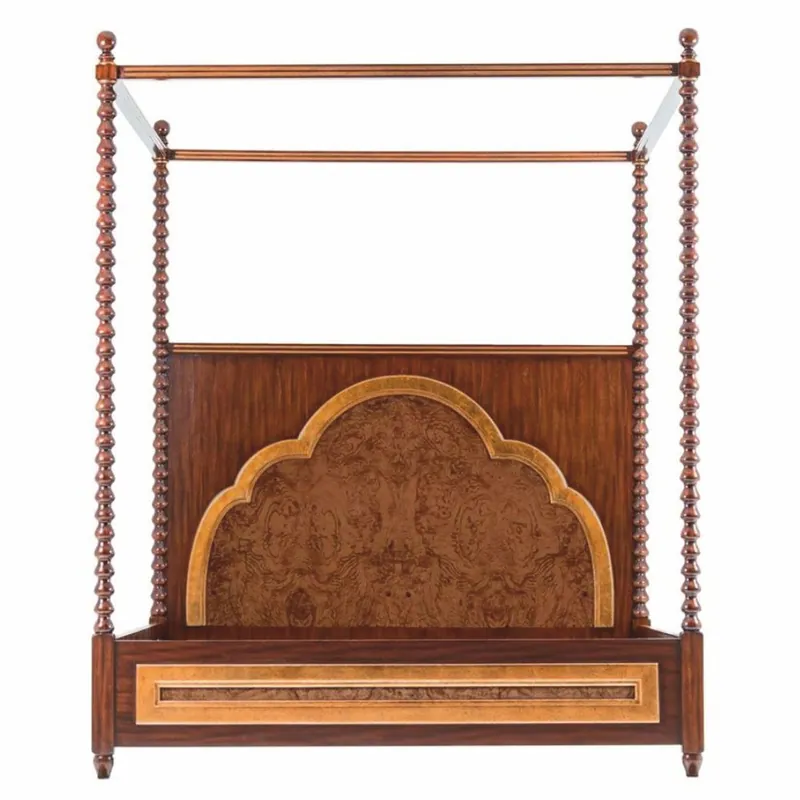 Casa Padrino Luxus Massivholz Himmelbett Braun - Hotel & Schlafzimmer Möbel Geprüft