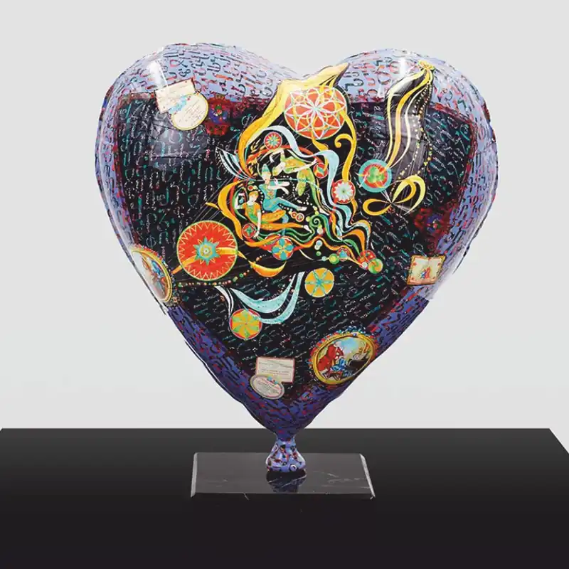 Casa Padrino Deko Luftballon in Herzform Bunt H. 30 cm - Deko Accessoires Sonderaktion