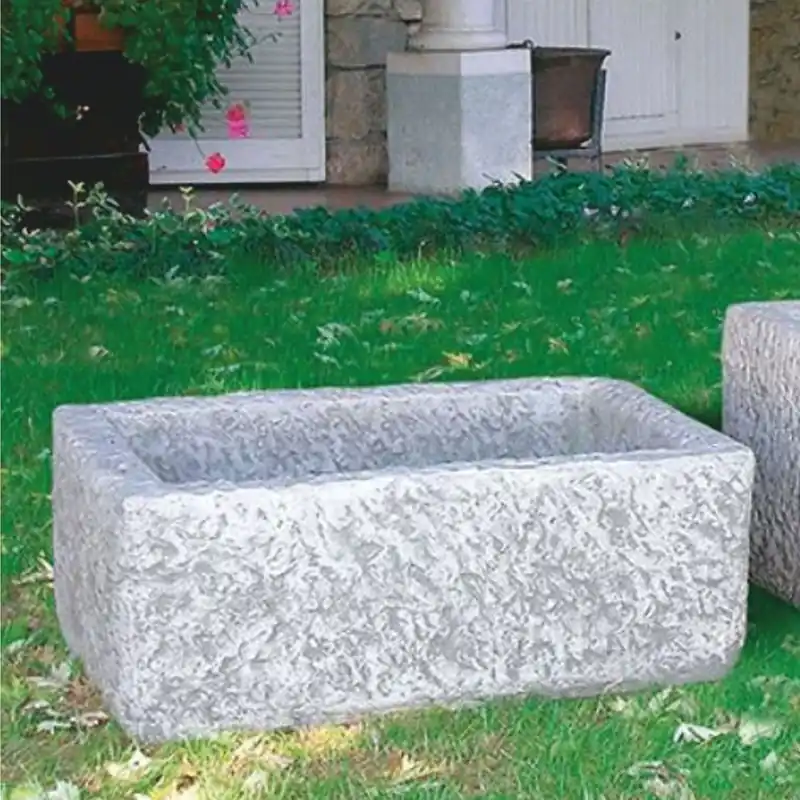 Sale Casa Padrino Luxus Blumenkübel Grau 75 cm - Garten Deko Pflanzentopf - Made in Italy