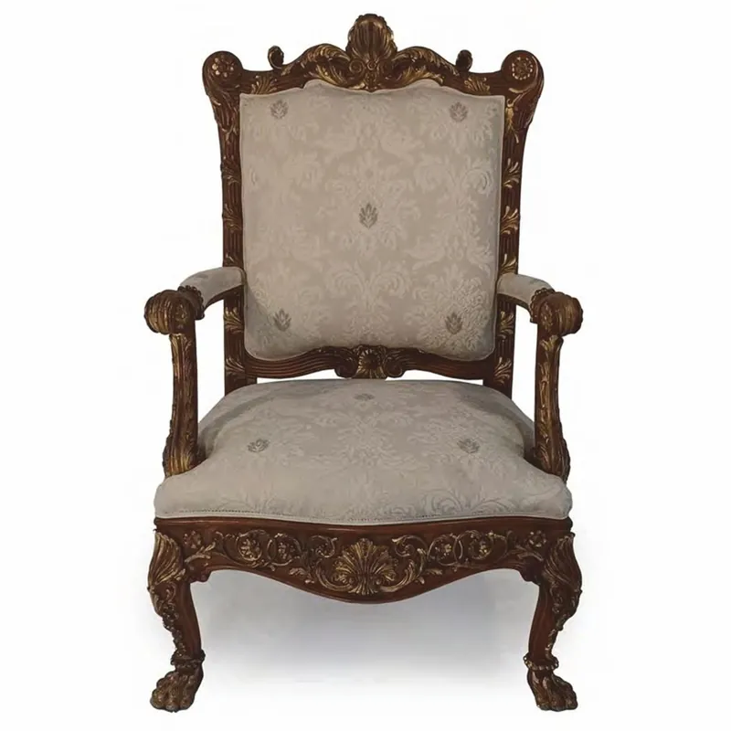 Beliebt Casa Padrino Luxus Barock Wohnzimmer Sessel Grau / Dunkelbraun / Gold H. 123 cm - Made in Italy