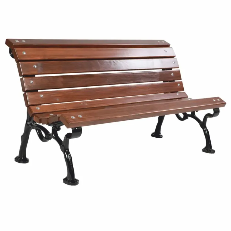 Casa Padrino Tropenholz Parkbank - Stadtbank Dunkelbraun / Schwarz 180 cm Günstig