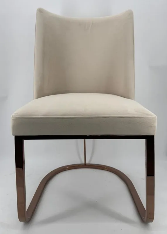Preisreduziert Casa Padrino Luxus Esszimmer Stuhl Creme / Bronze - Esszimmer Möbel