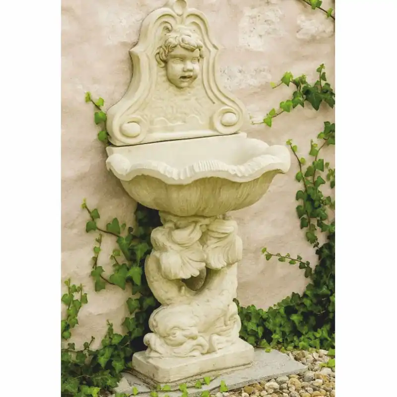 Abverkauf Casa Padrino Jugendstil Wandbrunnen Beige H. 125 cm - Barock & Jugendstil Garten Deko