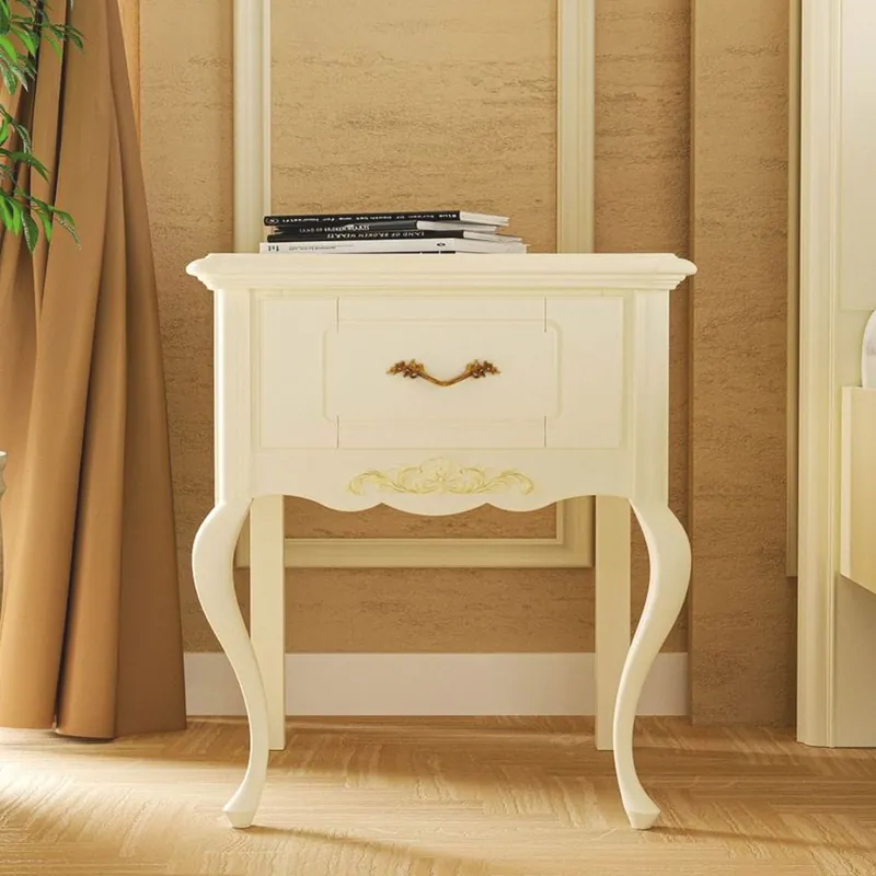 Jetzt Bestellen Casa Padrino Luxus Barock Nachttisch mit Schublade Creme H. 60 cm - Barock Möbel