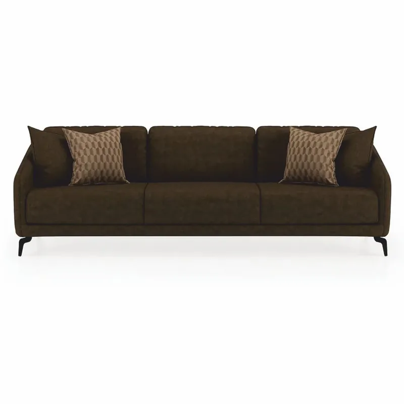 Casa Padrino Luxus Sofa Dunkelbraun / Schwarz 255 cm - Wohnzimmer & Hotel Möbel Neu Im Sortiment