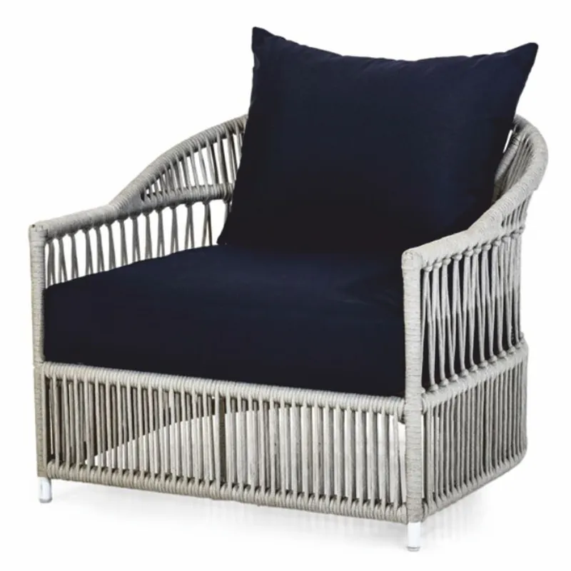 Casa Padrino Luxus Gartensessel Grau / Schwarz 86 x 98 x H. 76 cm - Garten Möbel Abverkauf