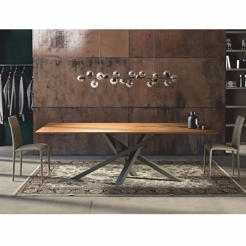 Neue Kollektion Casa Padrino Luxus Esstisch Braun / Grau 220 cm - Luxus Esszimmer Möbel