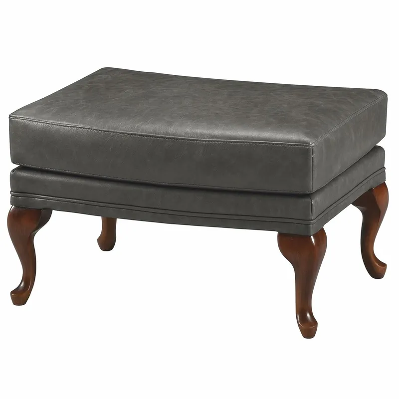 Casa Padrino Luxus Barock Leder Hocker Grau / Braun 64 cm - Made in Italy Sichere Zahlung