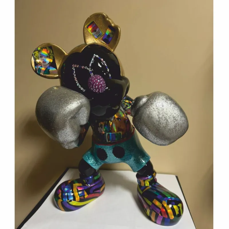 Jetzt Kaufen Casa Padrino Deko Figur Boxer Schwarz / Bunt H. 50 cm - Garten Skulptur