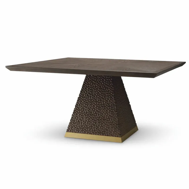Letzte Chance Casa Padrino Luxus Esstisch Dunkelbraun / Antik Messing 150 cm - Esszimmer Möbel