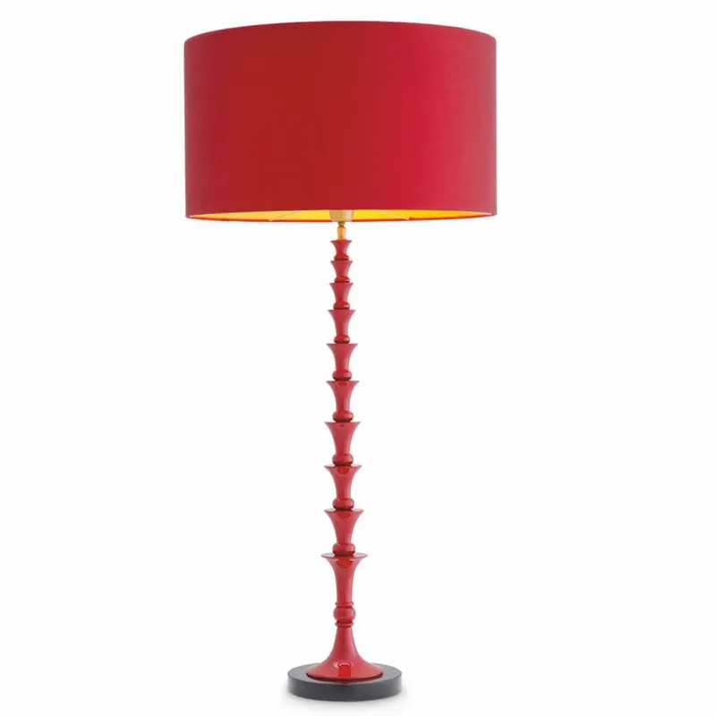 Nur Für Kurze Zeit Casa Padrino Luxus Tischleuchte Bordeauxrot / Schwarz H. 112,5 cm - Luxus Qualität