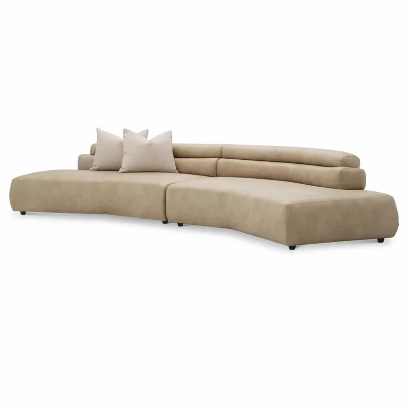 Casa Padrino Luxus Sofa Beige / Schwarz 399 cm - Luxus Hotel Möbel Saisonangebot