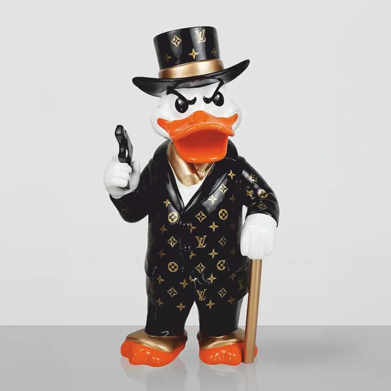 Casa Padrino Deko Skulptur Ente H. 120 cm - Große Garten Deko Figur Mega-Angebot