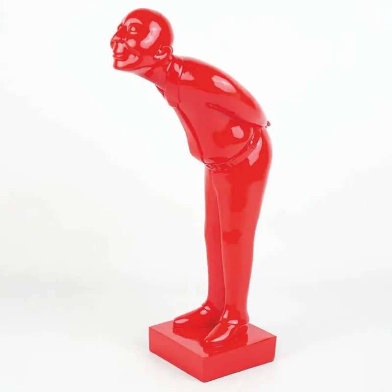 Casa Padrino XXL Deko Skulptur Rot H. 160 cm - Große Deko Figur Neue Ware