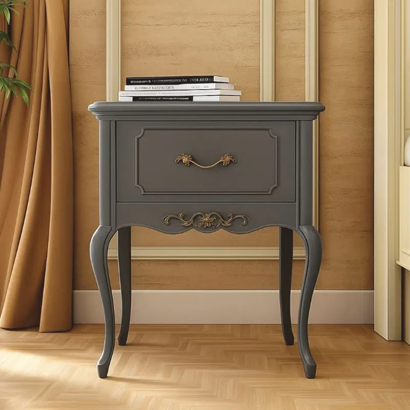 Rabatt Casa Padrino Luxus Barock Nachttisch mit Schublade Grau H. 60 cm - Barock Möbel