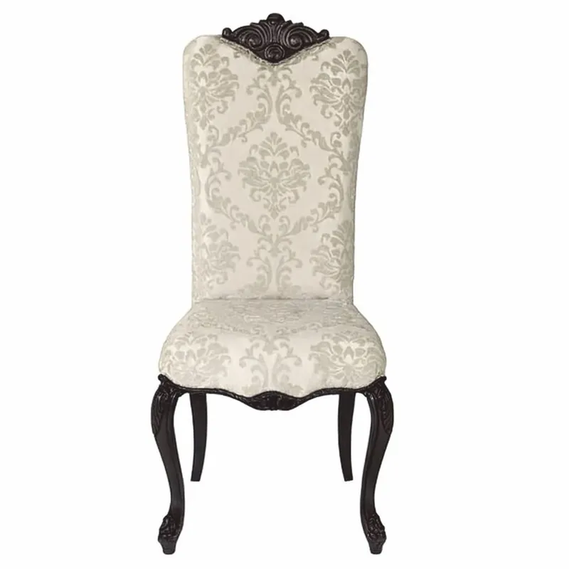 Schnäppchen Casa Padrino Luxus Barock Esszimmer Stuhl Hellgrau / Schwarz H. 120 cm - Barock Möbel