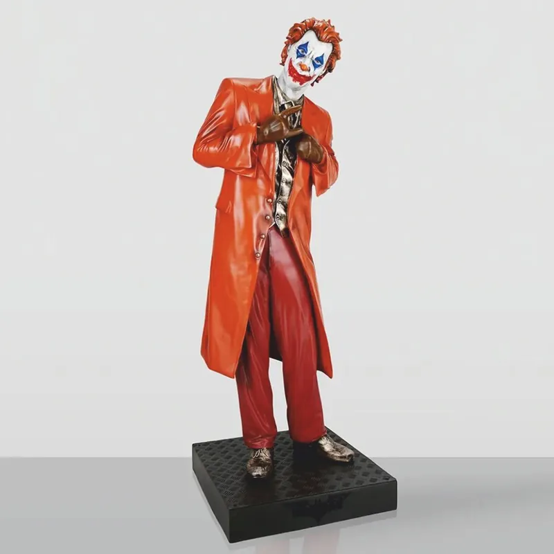 Casa Padrino XXL Deko Skulptur Bunt / Schwarz H. 215 cm - Lebensgroße Deko Figur Direktkauf