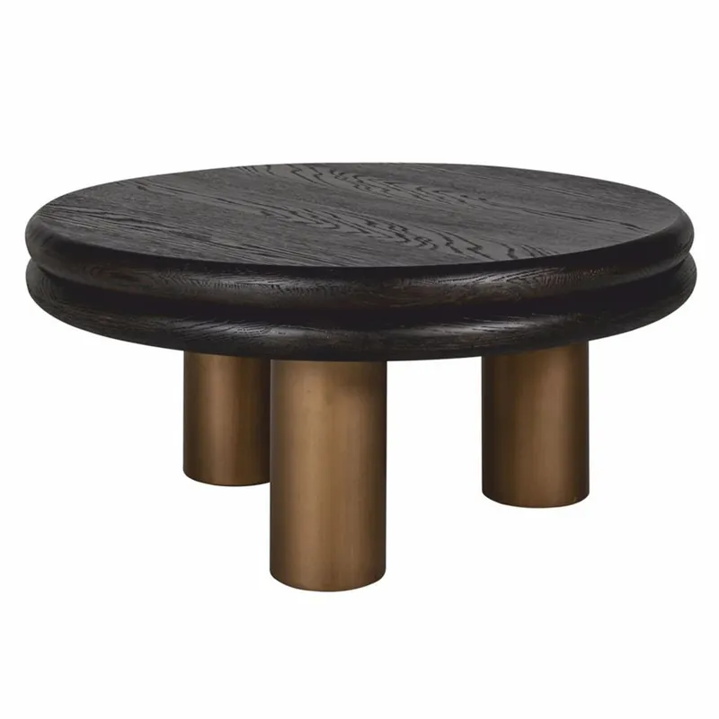 Casa Padrino Luxus Couchtisch Schwarz / Bronze 80 cm - Luxus Wohnzimmer Möbel Finale Aktion