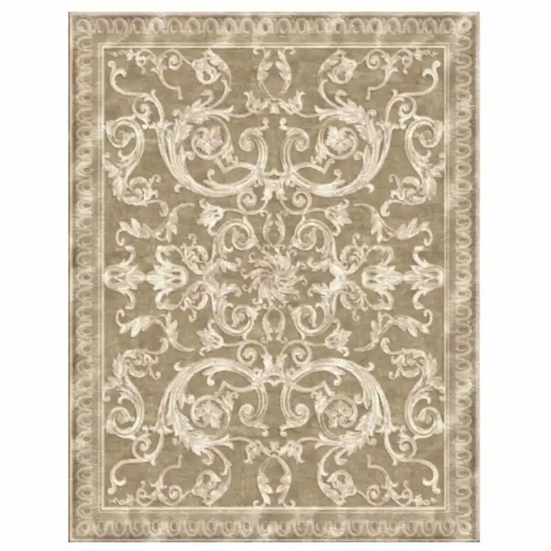 Casa Padrino Luxus Barock Wollteppich Taupe - Verschiedene Größen Neu