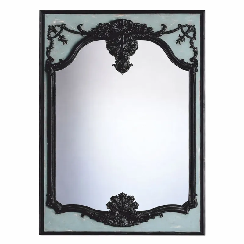 Direktkauf Casa Padrino Luxus Barock Spiegel Schwarz / Antik Grün H. 158 cm - Made in Italy