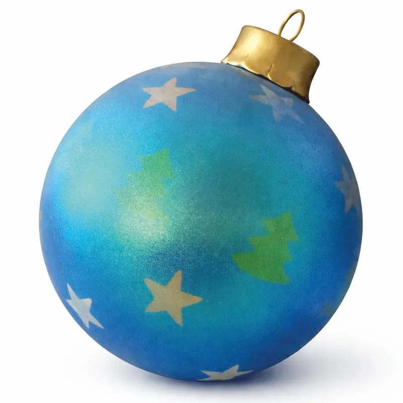 Sofort Bestellen Casa Padrino XXL Deko Weihnachtsbaumkugel Blau / Gold Ø 70 x H. 90 cm - Weihnachts Dekoration