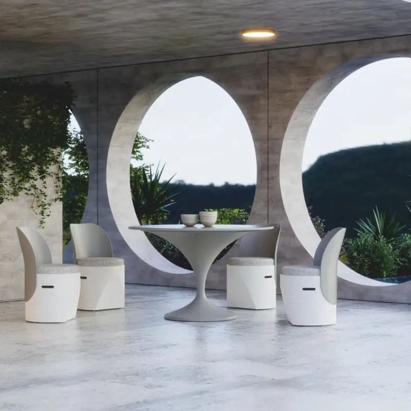 Nur Für Kurze Zeit Casa Padrino Luxus Garten Esstisch Matt Grau Ø 120 cm - Luxus Garten Möbel