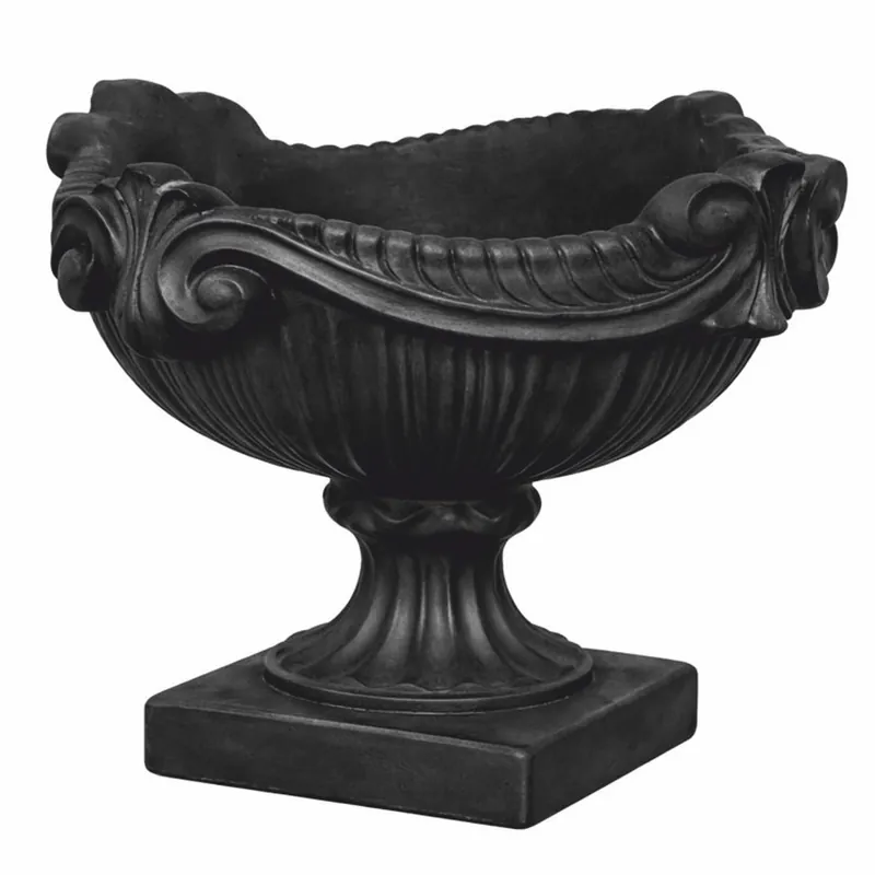 Mega-Angebot Casa Padrino Barock Blumentopf Schwarz Ø 46 x H. 33 cm - Barock Garten Deko