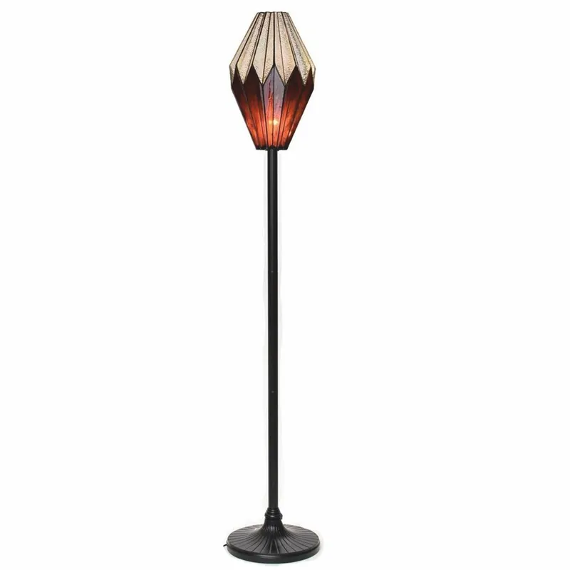 Garantierte Lieferung Casa Padrino Art Deco Tiffany Stehleuchte Rot / Schwarz H. 185 cm - Tiffany Leuchten