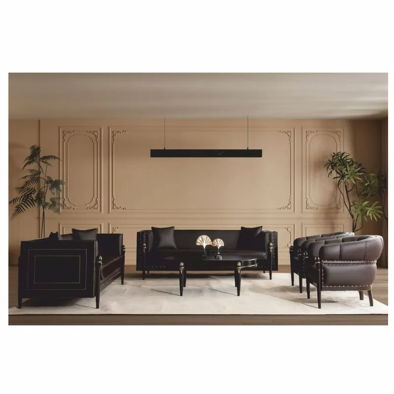 Must-Have Casa Padrino Luxus Barock Wohnzimmer Set Dunkelbraun / Gold - Barockstil Möbel