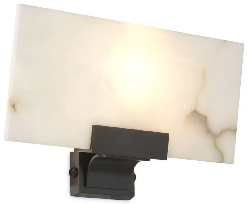Casa Padrino luxury wall lamp alabaster / bronze 30 x 8 x H. 19 cm - Elegant wall lamp with alabaster lampshade - Luxury Collection Angebot