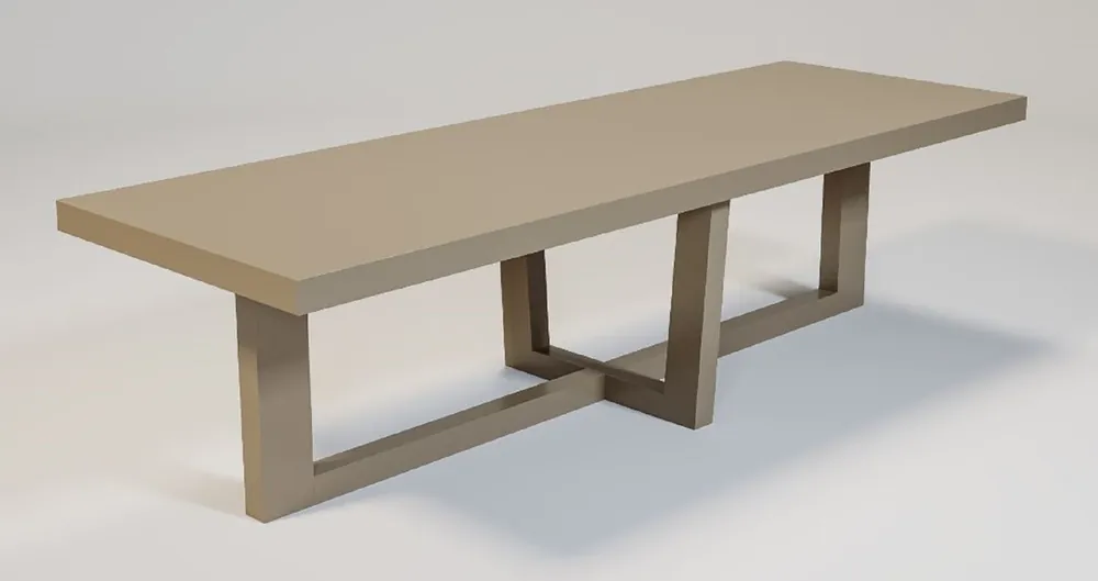 Zertifiziert Casa Padrino luxury dining table matt taupe 300 x 100 x H. 78 cm - Rectangular solid wood kitchen table - Luxury solid wood dining room furniture