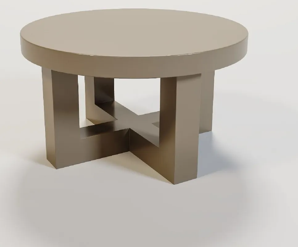 Casa Padrino Luxury Coffee Table Matt Taupe Ø 60 x H. 34 cm - Round Solid Wood Living Room Table - Luxury Solid Wood Living Room Furniture Ausverkauf