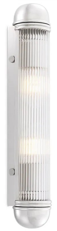 Jetzt Bestellen Casa Padrino luxury wall lamp silver 7 x 7.5 x H. 40 cm - Elegant metal wall lamp with glass lampshade - Luxury Lights