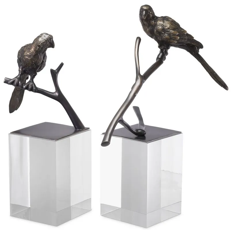 Casa Padrino luxury decoration objects set of 2 bronze - Office Decoration - Desk Decoration - Living Room Decoration - Luxury Collection Neue Ware