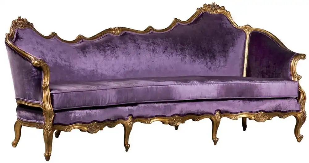 Casa Padrino Luxury Baroque Velvet Sofa Purple / Gold - Noble Handcrafted Living Room Sofa in Baroque Style - Baroque Living Room Furniture - Noble & Magnificent Top-Preis