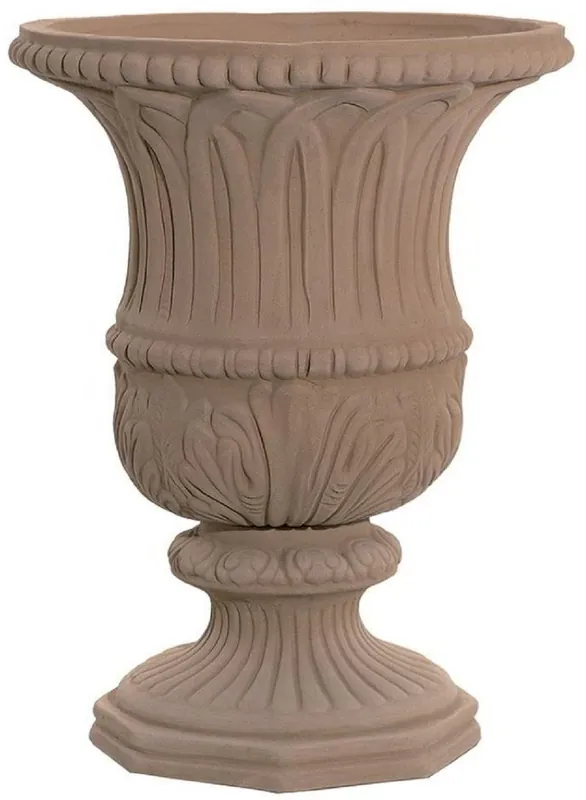 Abverkauf Casa Padrino Baroque Flower Vase Terracotta Ø 40 x H. 52 cm - Handmade Ceramic Vase - Balcony Terrace Garden Decoration in Baroque Style