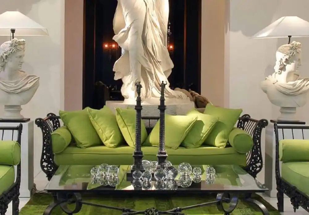 Meistverkauft Casa Padrino luxury baroque sofa green / black 212 x 87 x H. 77 cm - Hand forged wrought iron sofa with pillows - Living Room Sofa - Garden Sofa - Patio Sofa - Baroque Furniture