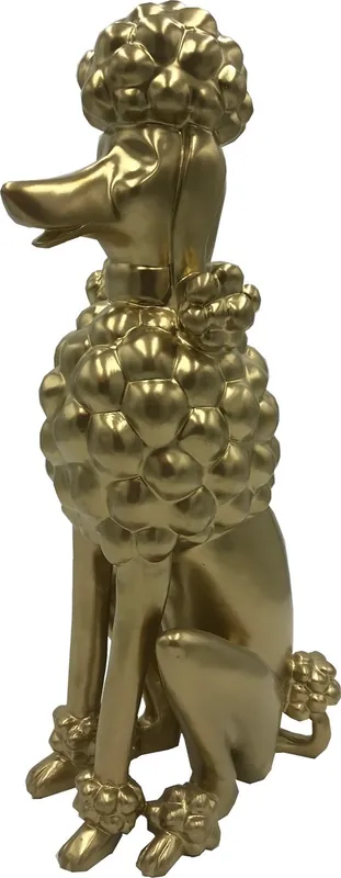 Casa Padrino deco figure poodle dog gold H. 63 cm - Weatherproof decoration sculpture - Living room decoration - Garden decoration - Terrace decoration Angebot