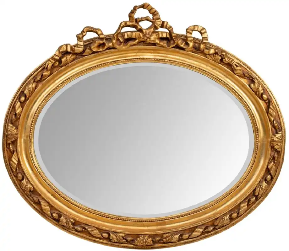 Begrenztes Angebot Casa Padrino baroque mirror gold 129 x 12 x H. 112 cm - Oval wall mirror in the baroque style - Antique style wardrobe mirror - Living room mirror