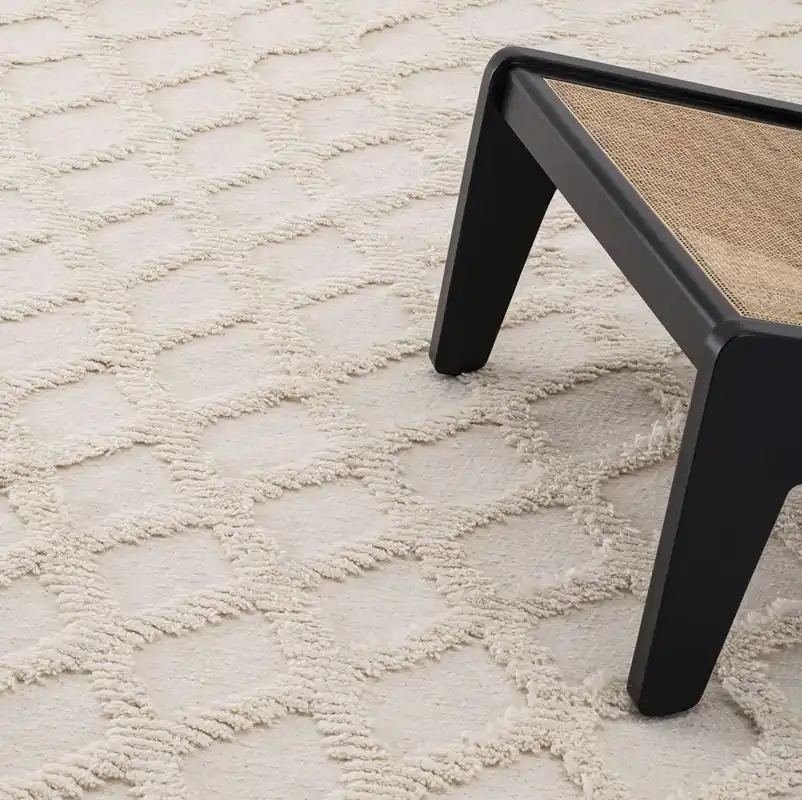 Bestseller Casa Padrino luxury living room cotton carpet ivory - Various Sizes - Hand tufted wool carpet - Living room decoration