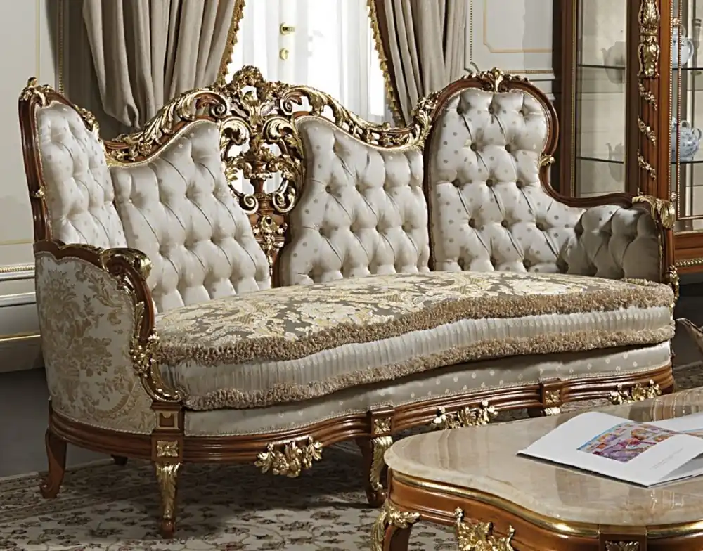 Casa Padrino luxury baroque sofa cream / silver / brown / gold - Noble handmade living room sofa with elegant pattern - Hotel Furniture - Castle Furniture - Luxury Quality - Made in Italy Knallerangebot