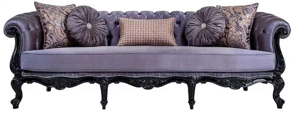 Aktuell Casa Padrino luxury baroque sofa purple / black - Handmade living room sofa with decorative pillows - Baroque living room furniture