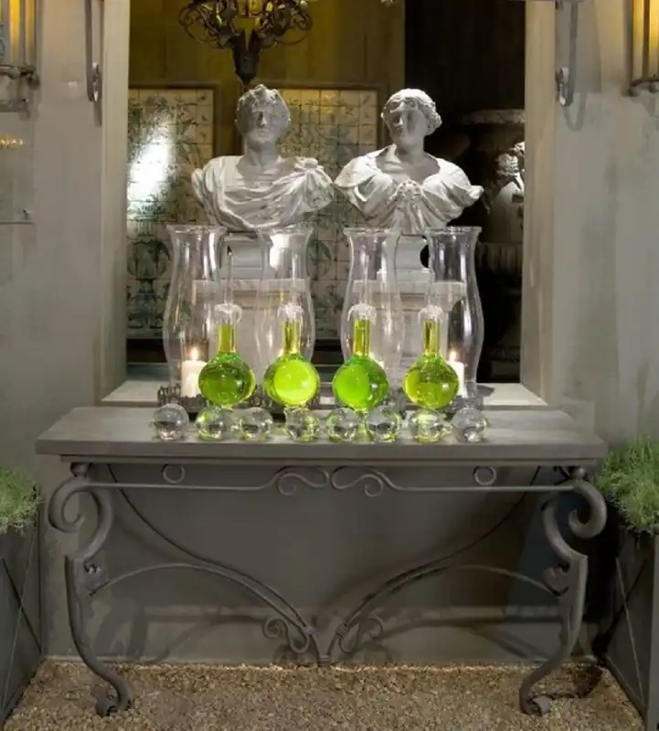Casa Padrino luxury Art Nouveau console gray 155 x 53 x H. 85 cm - Handcrafted wrought iron console table with solid wood table top - Living Room Garden Patio Furniture Garantierte Lieferung