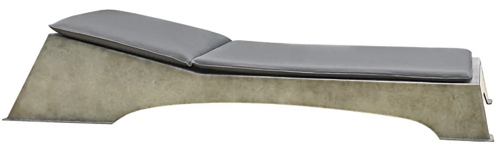 Casa Padrino luxury garden lounger antique gray / dark gray 225 x 80 x H. 40 cm - Modern weatherproof lounger - Pool lounger - Garden hotel pool furniture - Luxury Quality Preisreduziert