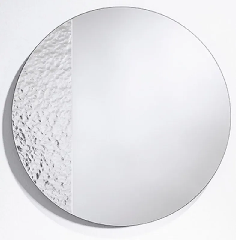 Finale Aktion Casa Padrino luxury wall mirror Ø 58 cm - Round mirror with structured surface - Living room mirror - Wardrobe mirror - Luxury Quality